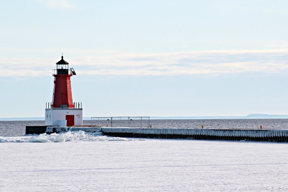 Winter scenic lighthouse