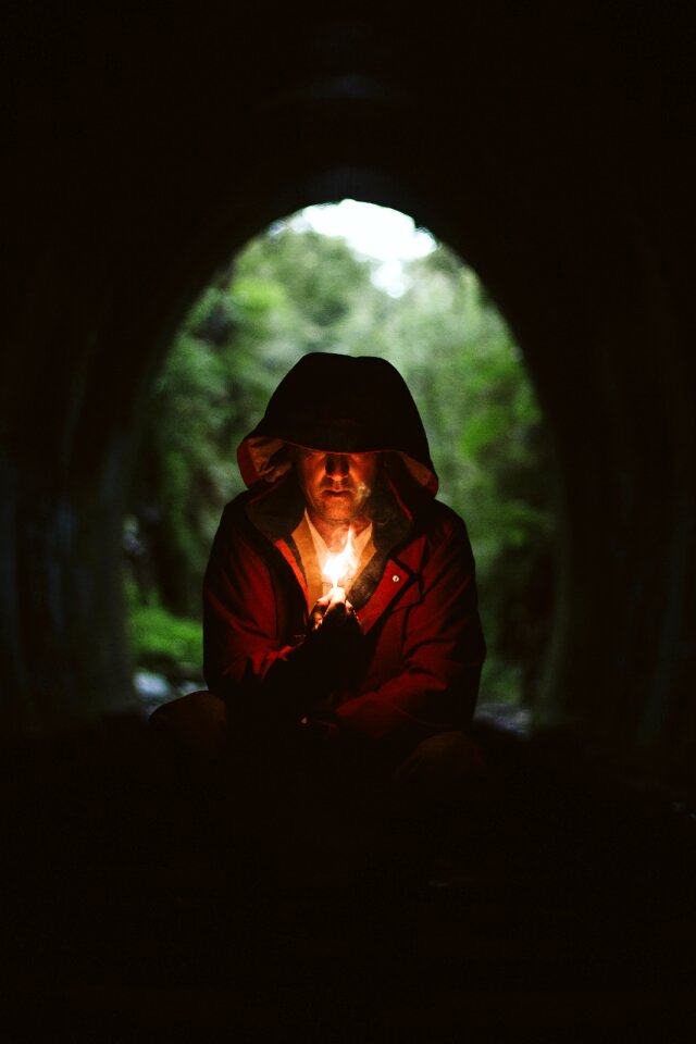 Light man brown fire