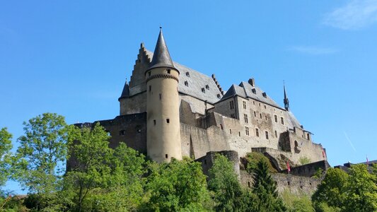 Landmark hill blue castle photo