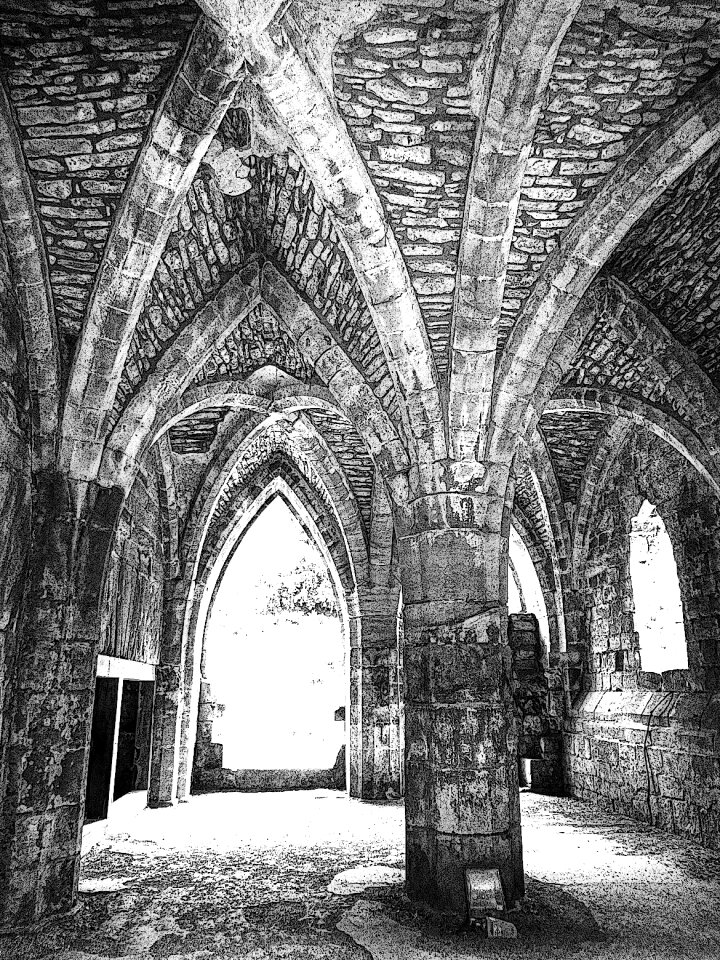 Cross vault gothic monastery