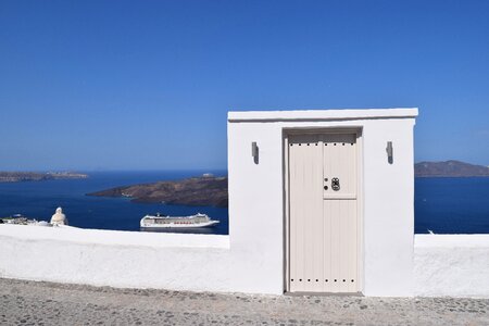 Santorini greece door photo