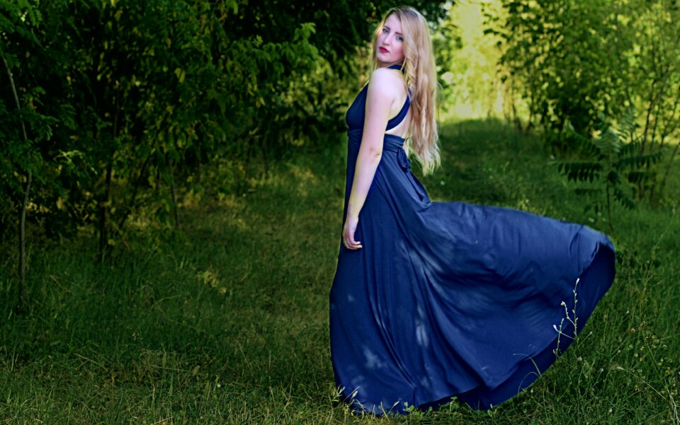 Dress blue nature