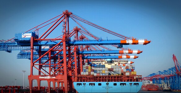 Container ship port cargo