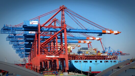 Container ship port cargo