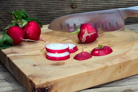 Food radishes cutting board