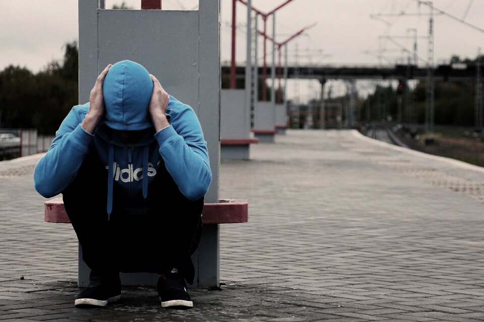 Hopelessness addict tramp