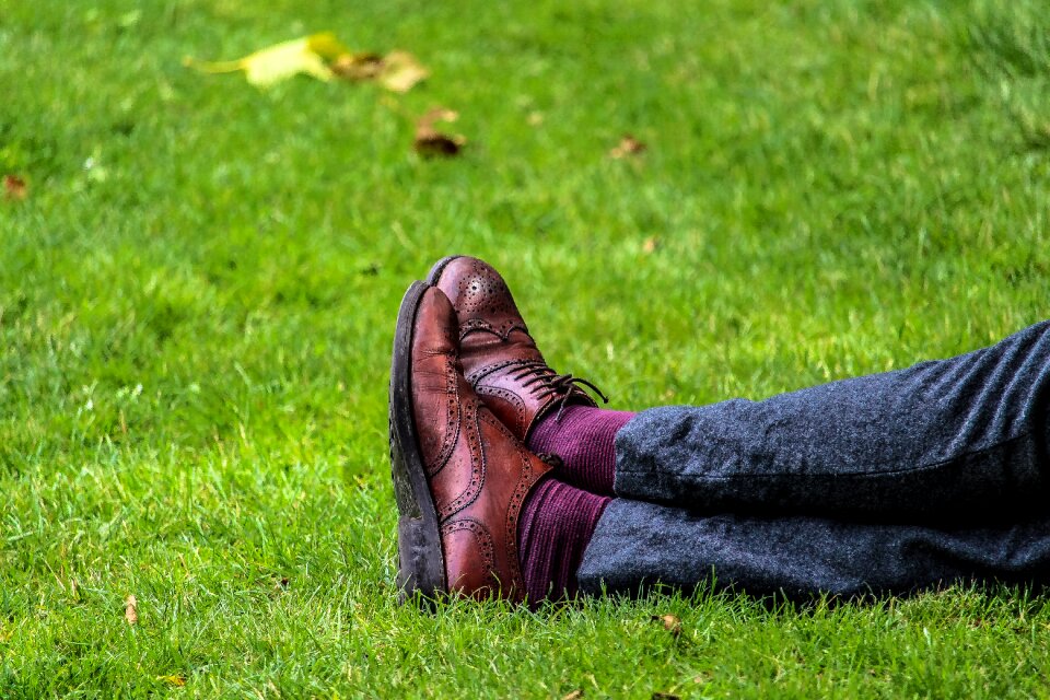 Grass legs oxford shoes photo