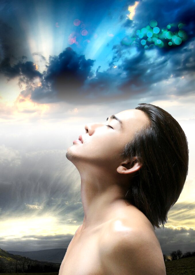 Clouds sunlight pensive