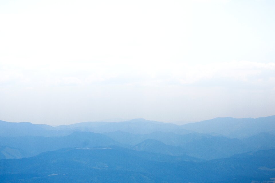 Distant hills sky dim