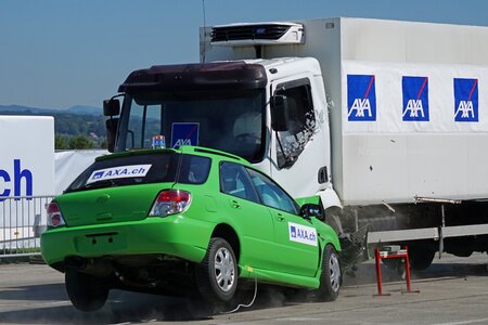 Truck collision against traffic