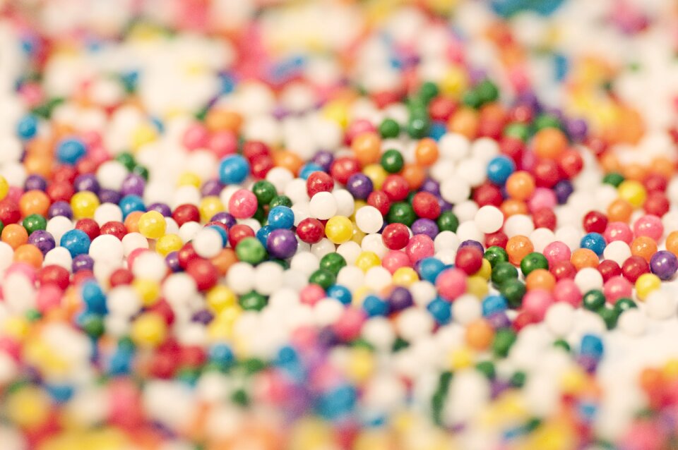 Colorful dessert sprinkles