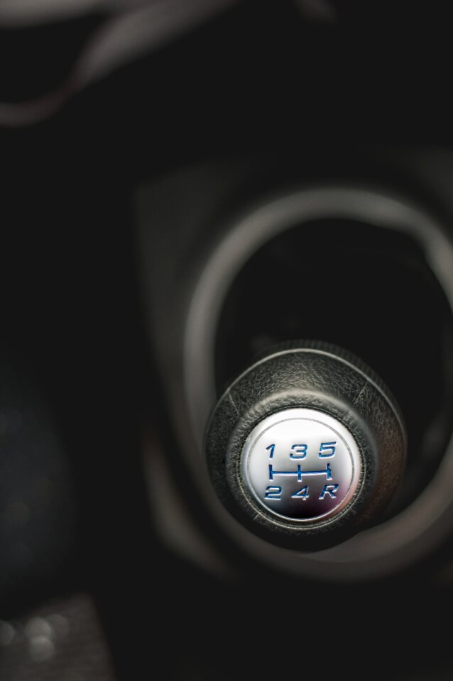 Manual transmission stick shift gray interior