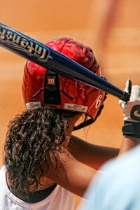 Batter bat helmet photo