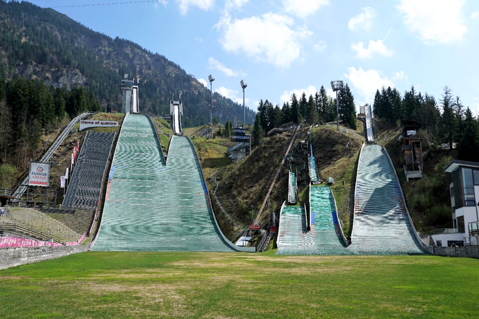 Concrete ski jump ski sport
