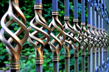 Cemetery goal metal railings photo