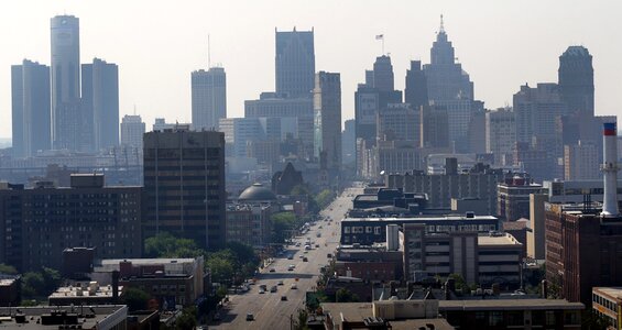 Detroit city buildings