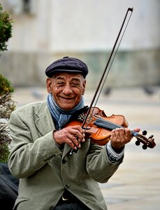 Violinist violin smile photo