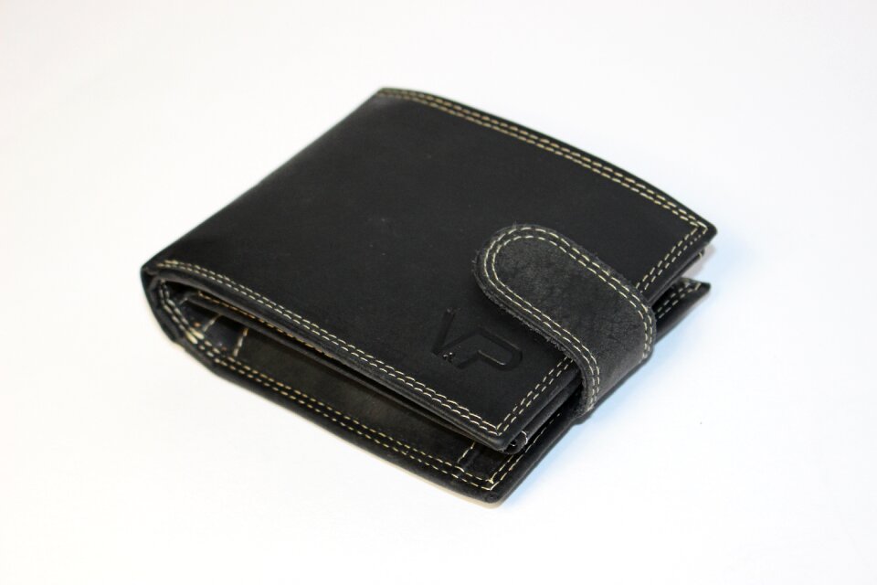 Leather wallet coins finance