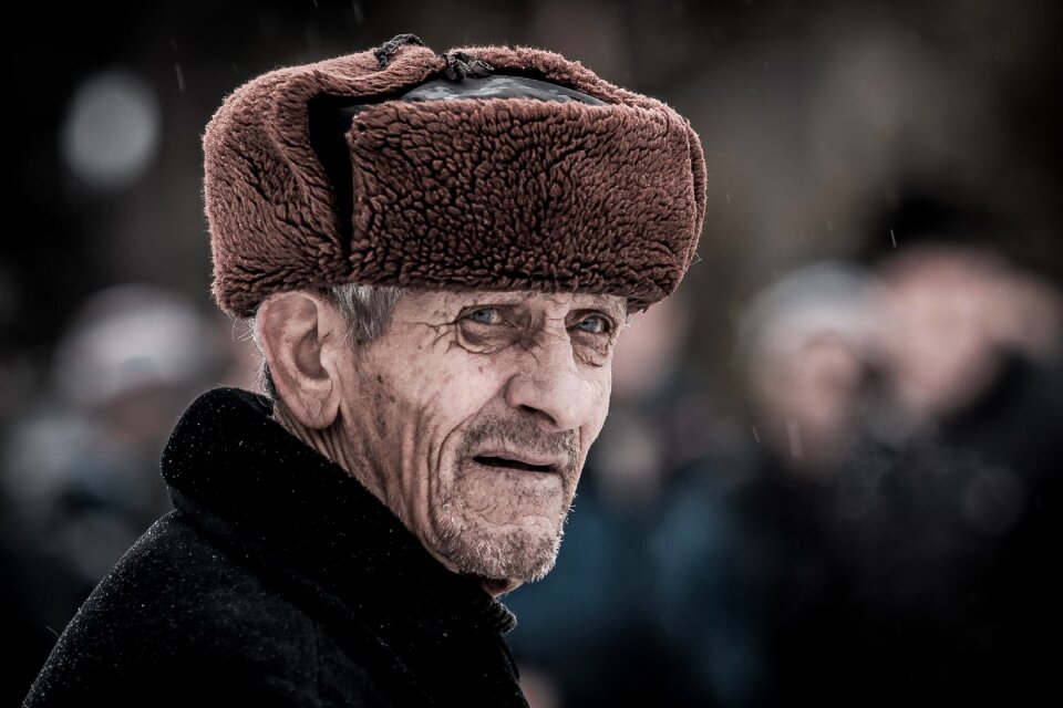 Character wrinkled old
