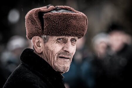 Character wrinkled old