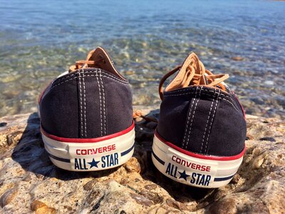 Sneakers beach shore