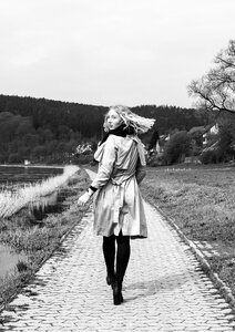 Path look back woman