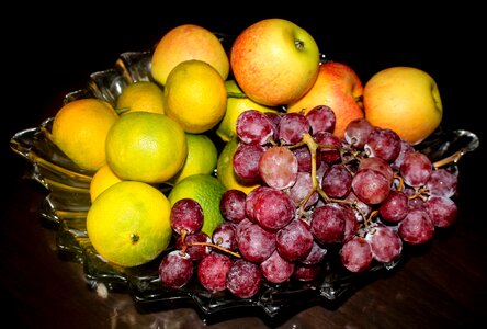 Mandarin basket black background