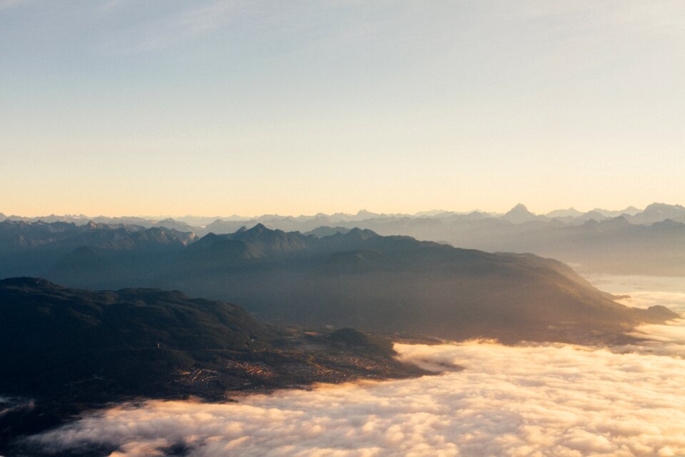 Landscape mountain top top photo