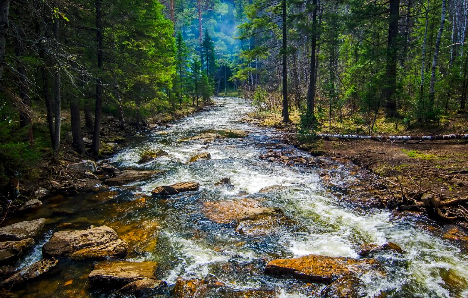 River water rocks photo