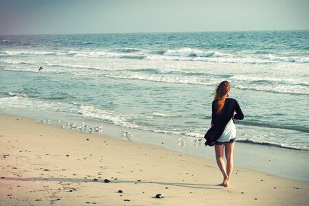 Woman summer ocean
