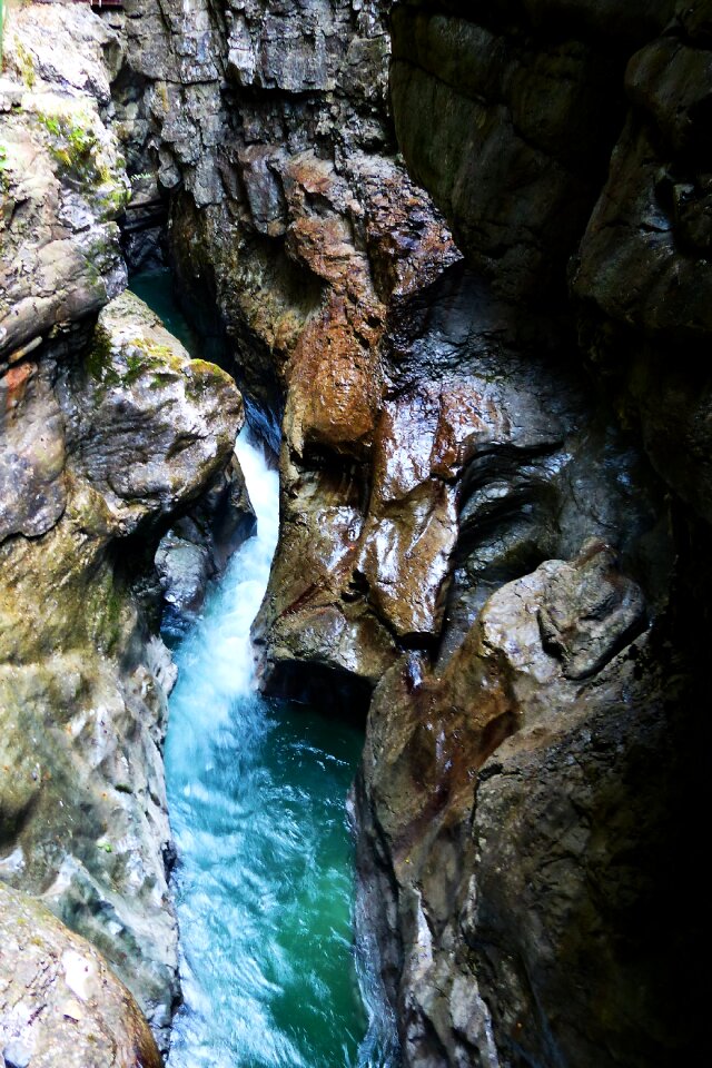 Bavaria breitachklamm near oberstdorf mountain stream
