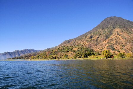 Volcano cone lake atitlán