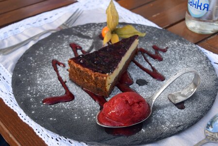 Dessert ice cream cheesecake