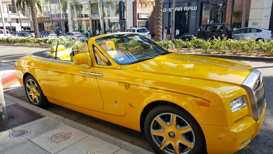 Royce automobile yellow photo