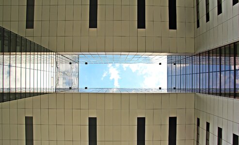 Modern building glass window photo