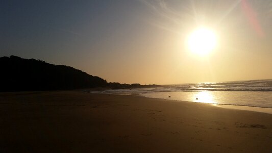 Sunset beach african photo