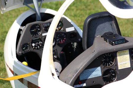 Cockpit flight instruments flying