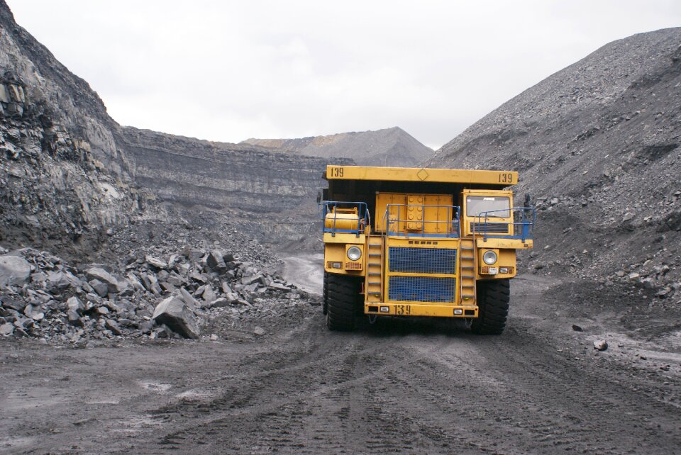 Outdoor colliery dump truck belaz day