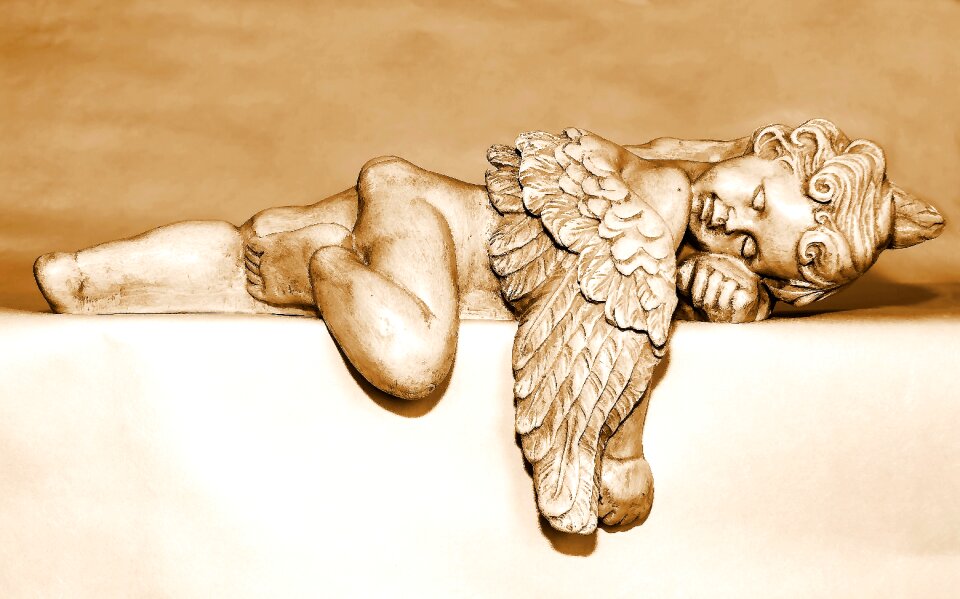 Christmas angel sleep lying