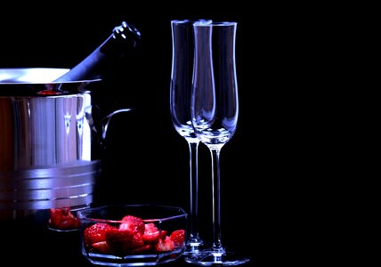 Champagne glass love for two