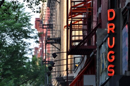 New york trees fire escapes photo