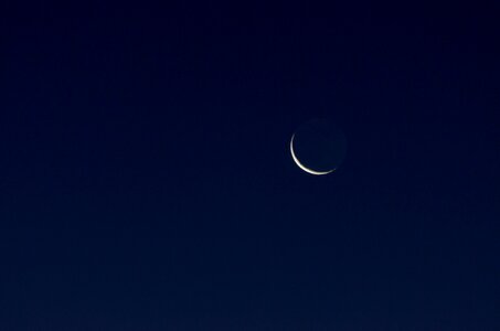 Crescent moon moon moonlit night photo