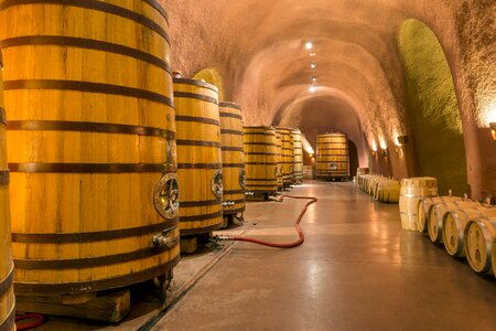 Barrels casks arched alcoves photo