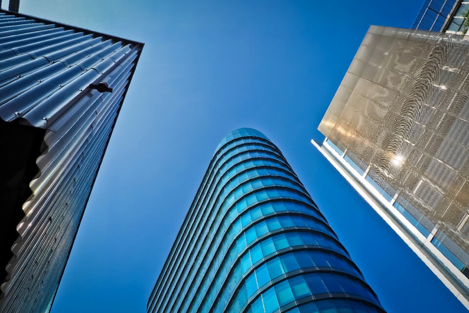 Skyscraper glass house