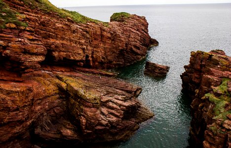 Dangerous mountain coastal photo