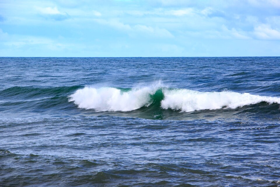 Sunny days ocean surfing