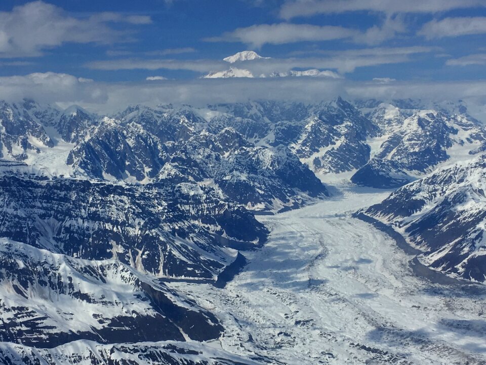 Glacier moraine mount mckinley