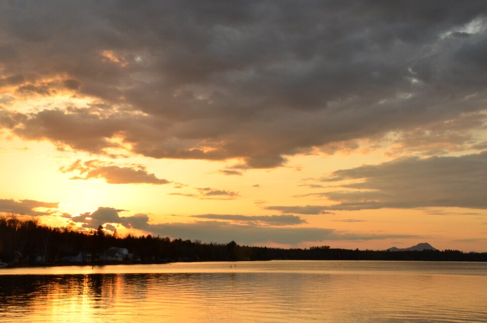 Sunset evening red horizon