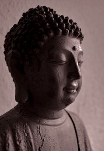Half profile sculpture buddhism