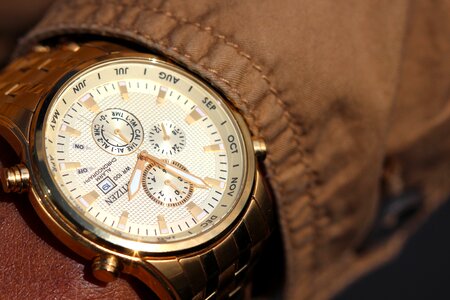 Watch wristwatch brown watch photo